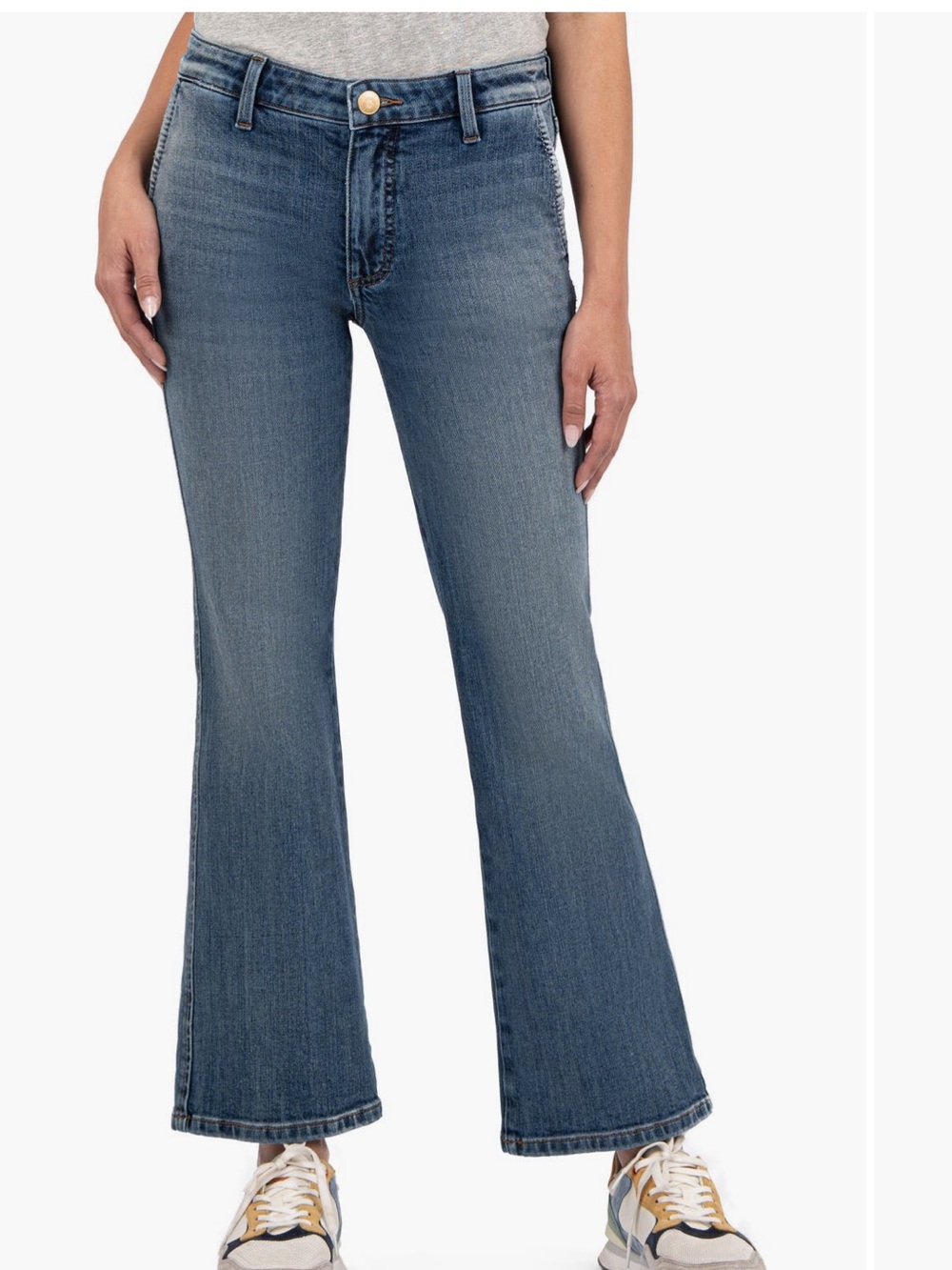KUT from the KLOTH Kelsey Mid Rise Flare Jeans